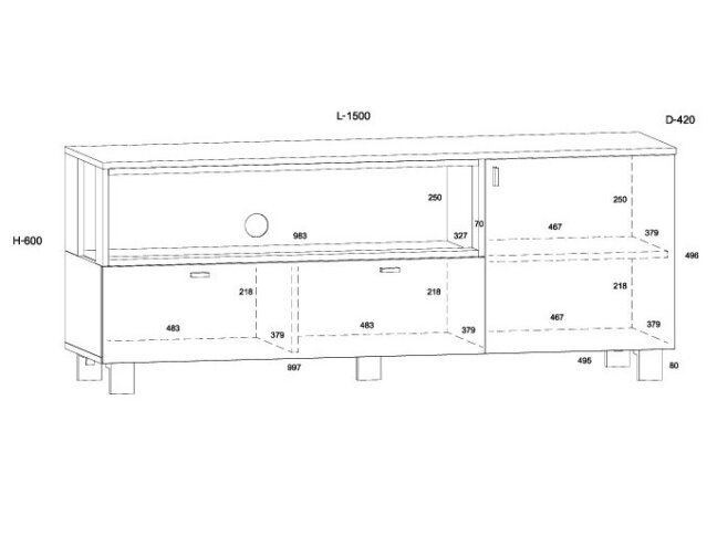 TV staliukas VEG-13 5