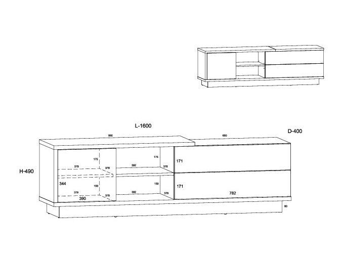 TV staliukas HYB-21 6