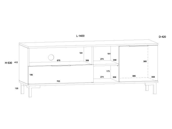 TV staliukas FRE-11 5