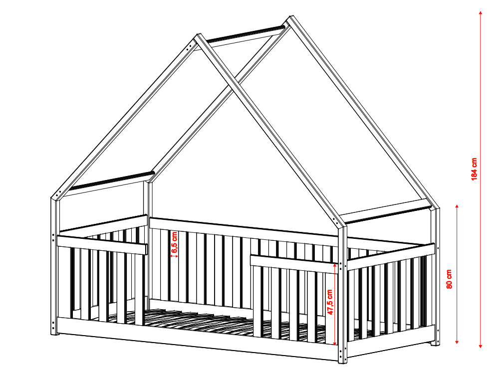 Vaikiška lova BEE 90x190 1