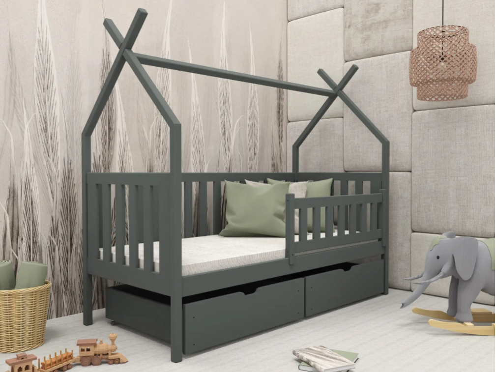 Vaikiška lova su stalčiais SIMBA 80x200 Vaikiška lova su stalčiais SIMBA 80x200