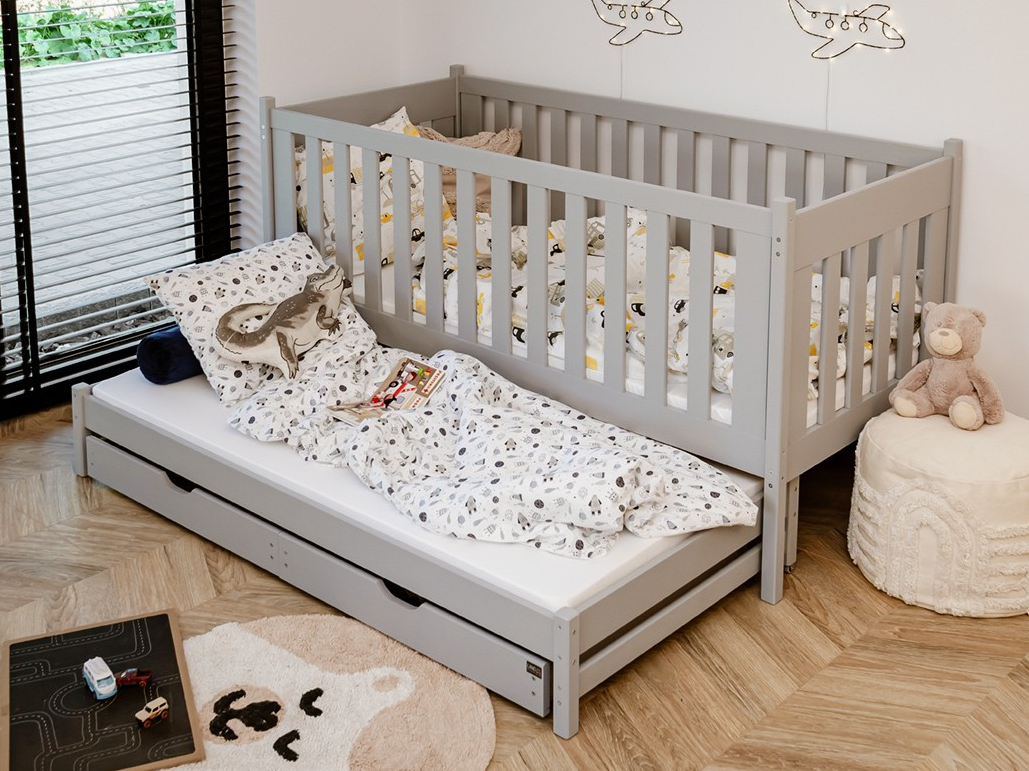 Dvigulė vaikiška lova su stalčiais KAJA 90x200 11