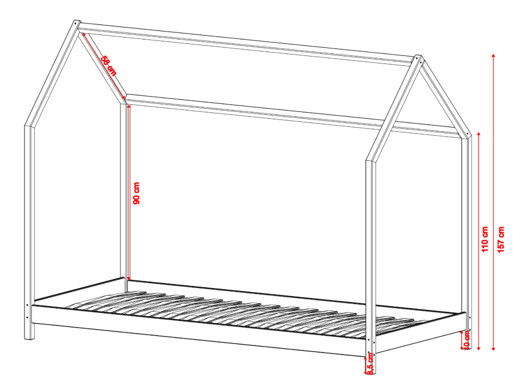 Vaikiška lova LUCKY 100x200 2