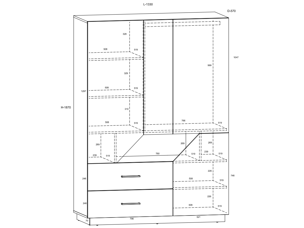 Vaikų kambario komplektas PAX 3 6