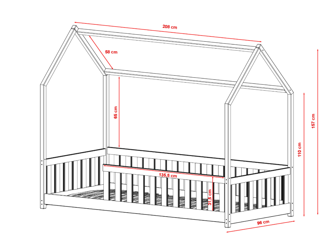 Vaikiška lova NOAH 80x180 2