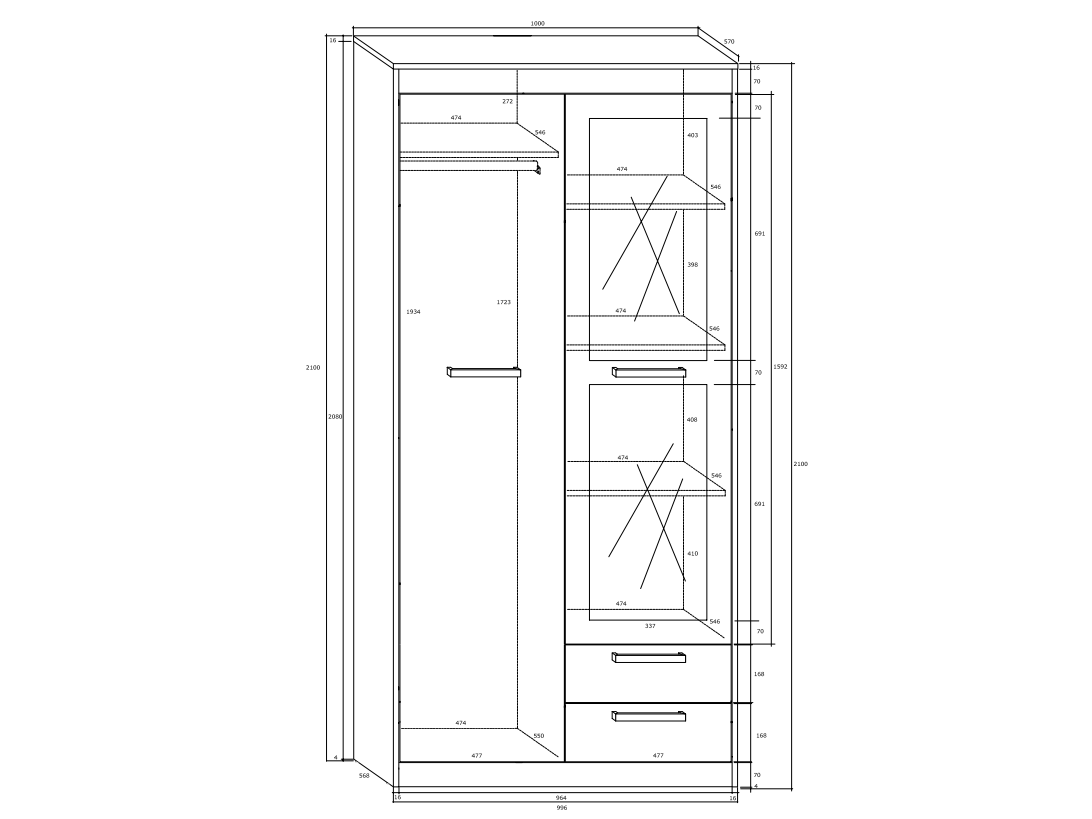 Vaikų kambario komplektas MAXIMUS 8 2 Vaikų kambario komplektas MAXIMUS 8 2