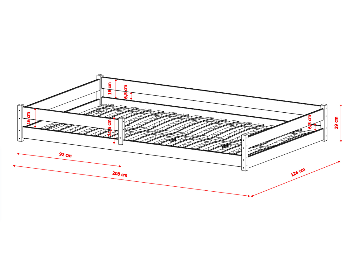 Vaikiška lova ZOFIA 120x200 1 Vaikiška lova ZOFIA 120x200 1
