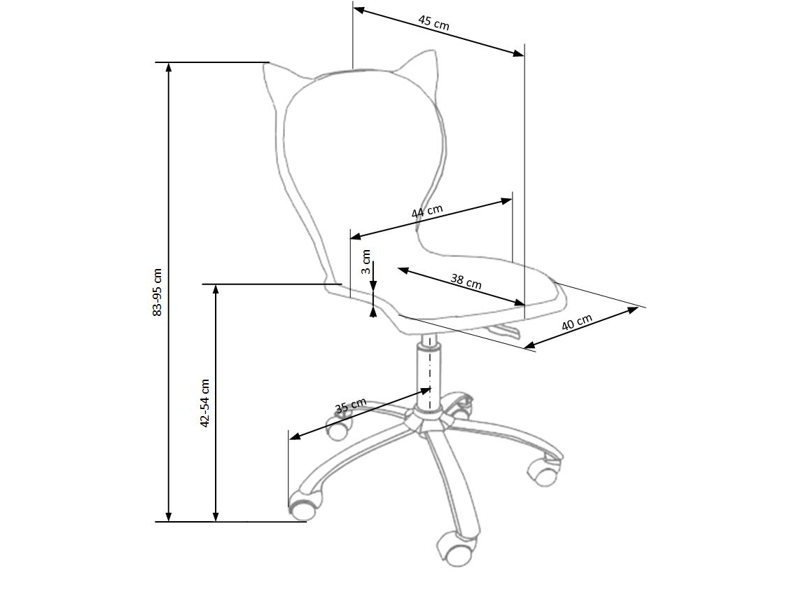 Vaikiška kėdė KITTY II 1 Vaikiška kėdė KITTY II 1