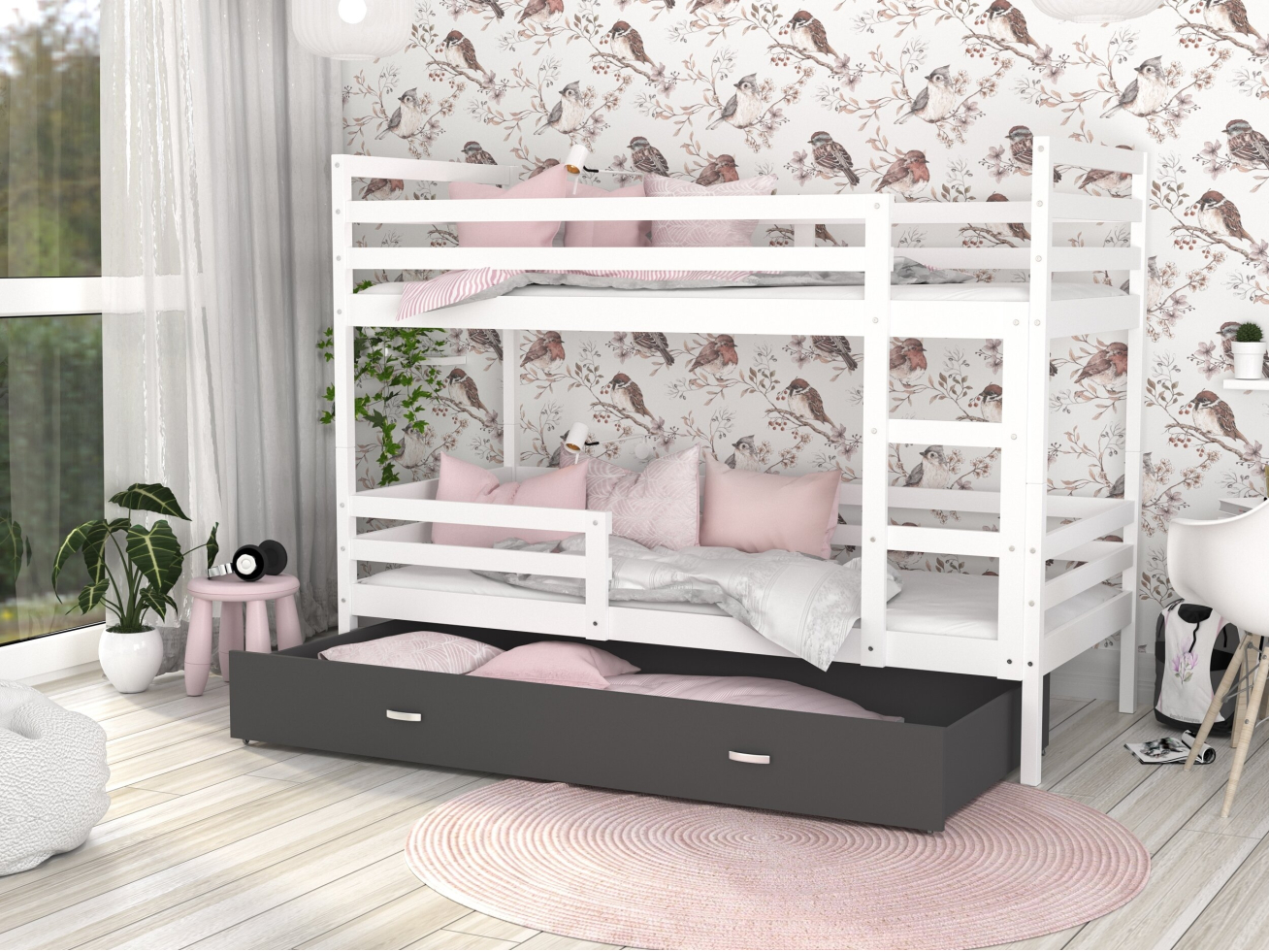 Dviaukštė vaikiška lova JACEK 5 Dviaukštė vaikiška lova JACEK 5