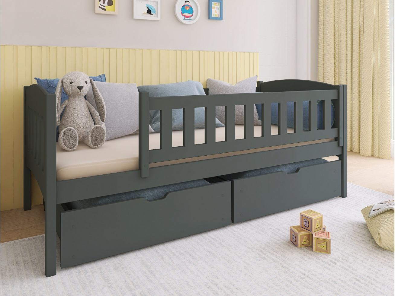 Vaikiška lova su stalčiais GUCIO 80x160 1 Vaikiška lova su stalčiais GUCIO 80x160 1