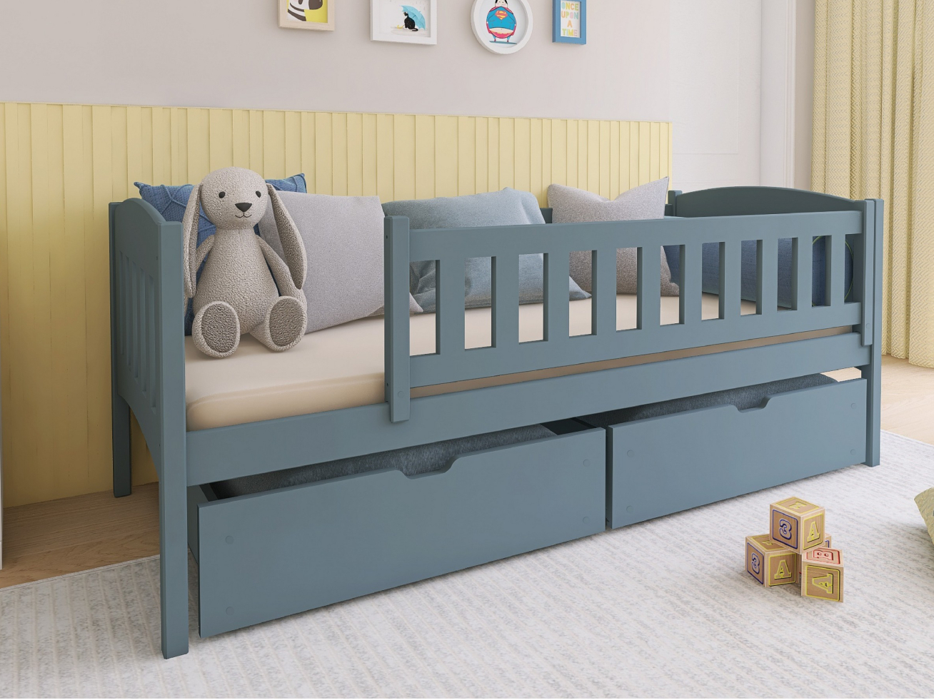 Vaikiška lova su stalčiais GUCIO 90x200 1 Vaikiška lova su stalčiais GUCIO 90x200 1