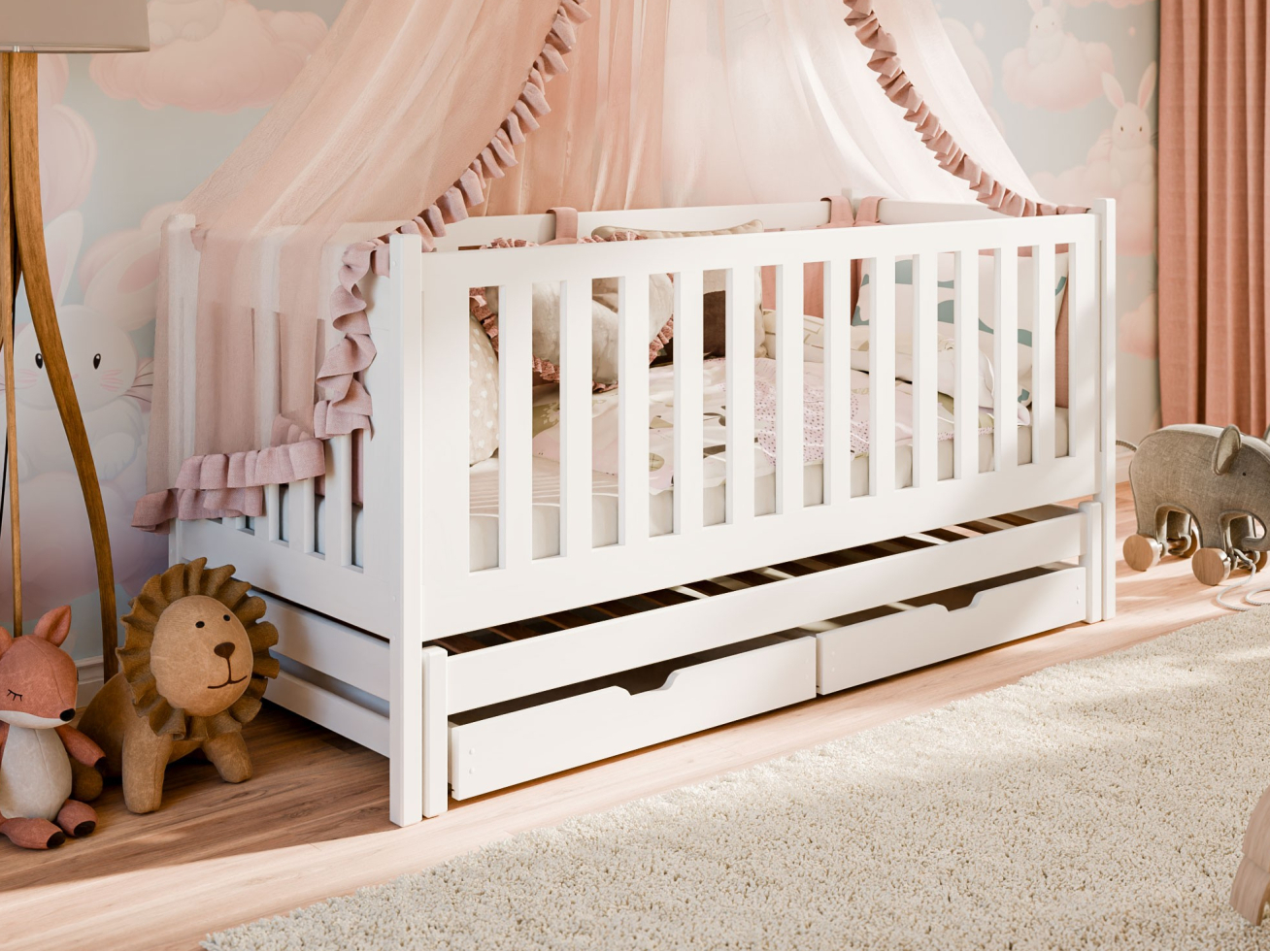 Dvigulė vaikiška lova su stalčiais KAJA 90x200 4 Dvigulė vaikiška lova su stalčiais KAJA 90x200 4