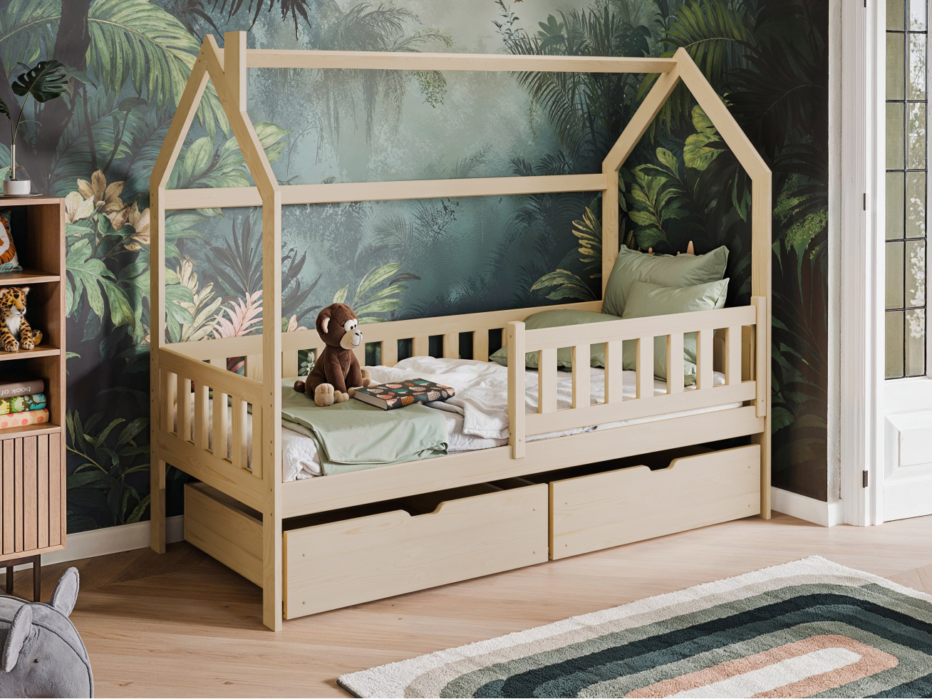 Vaikiška lova su stalčiais NATAN 80x160 3