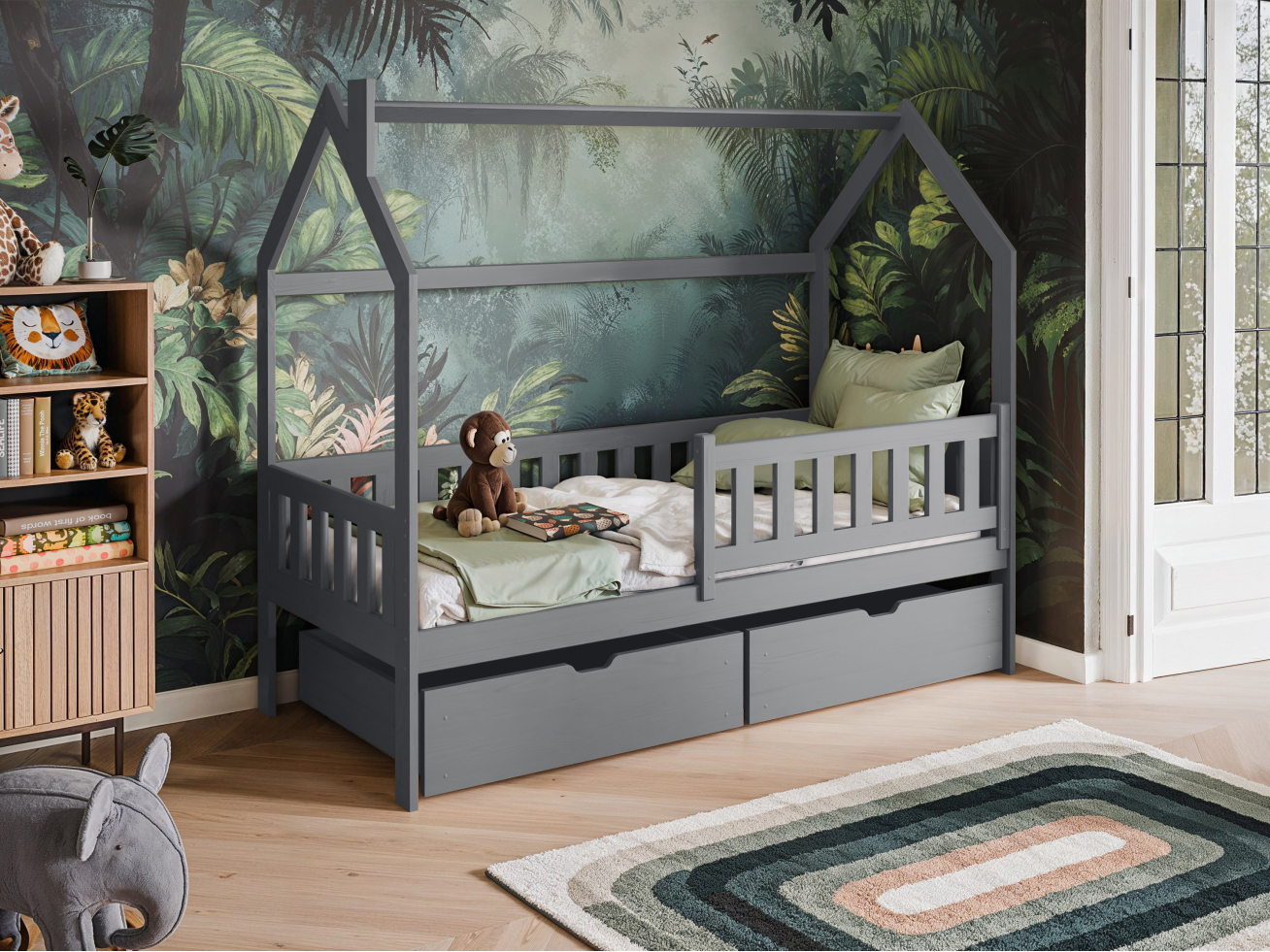 Vaikiška lova su stalčiais NATAN 80x180 3