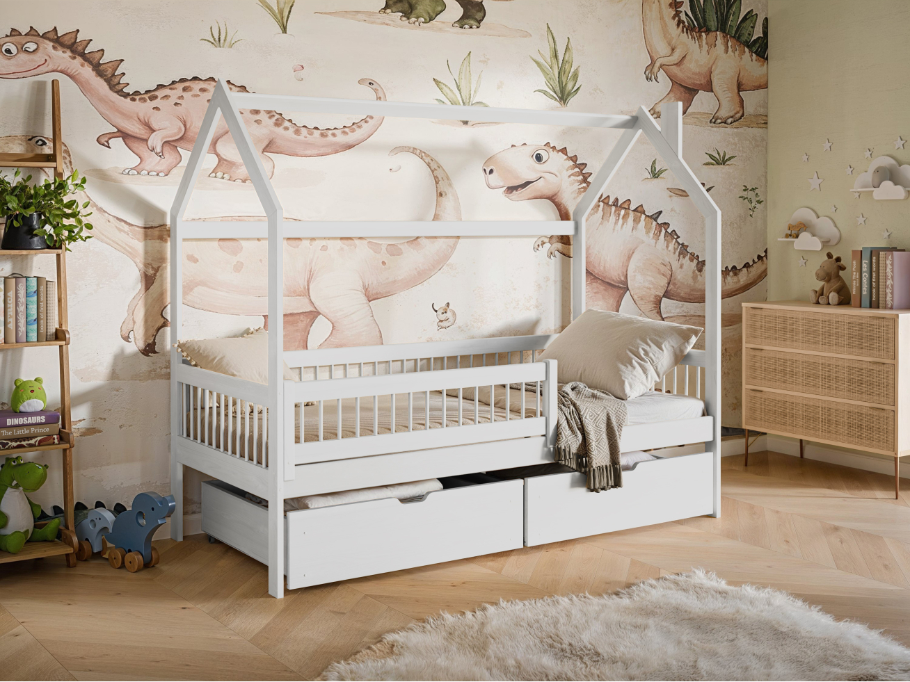 Vaikiška lova su stalčiais OSKAR 80x180 1