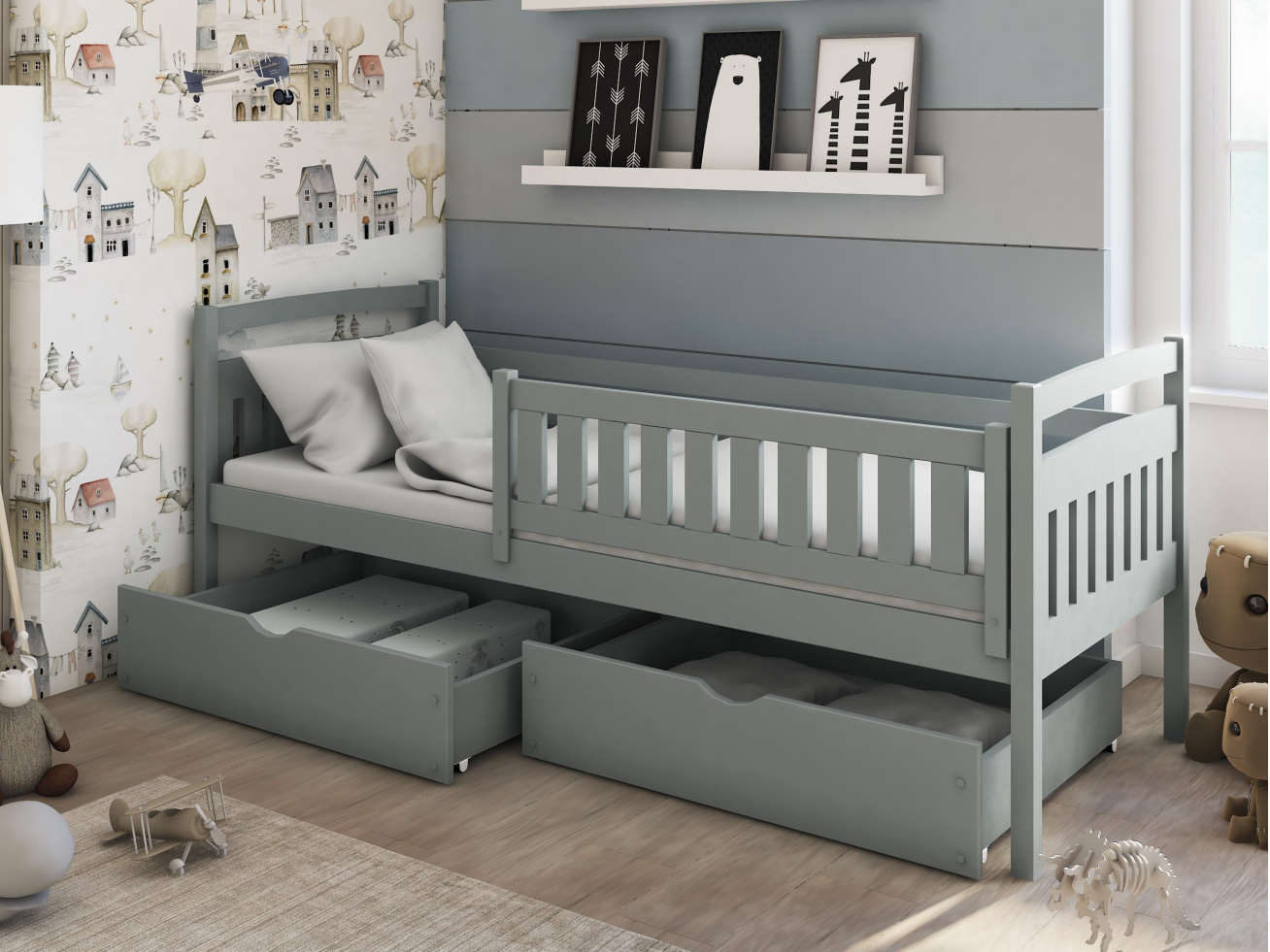 Vaikiška lova su stalčiais TERRY 80x160 3