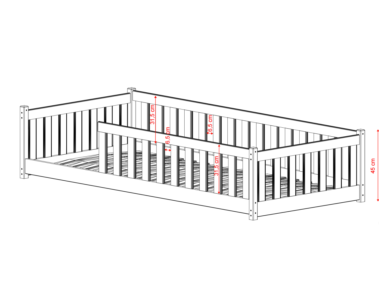 Vaikiška lova BELLA 90x200 6