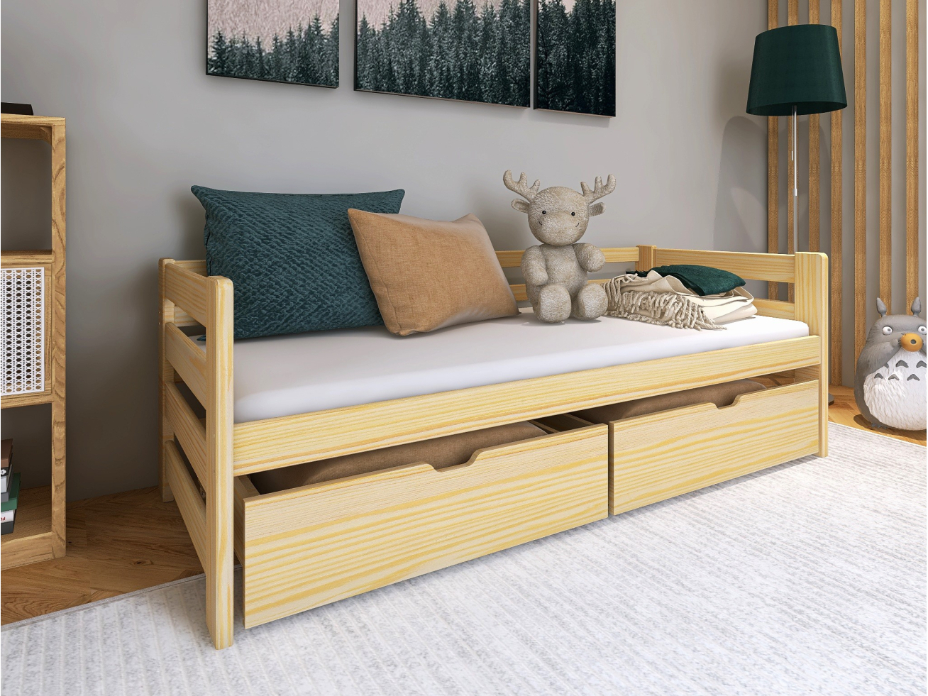 Vaikiška lova su stalčiais ERGO 80x180 1 Vaikiška lova su stalčiais ERGO 80x180 1