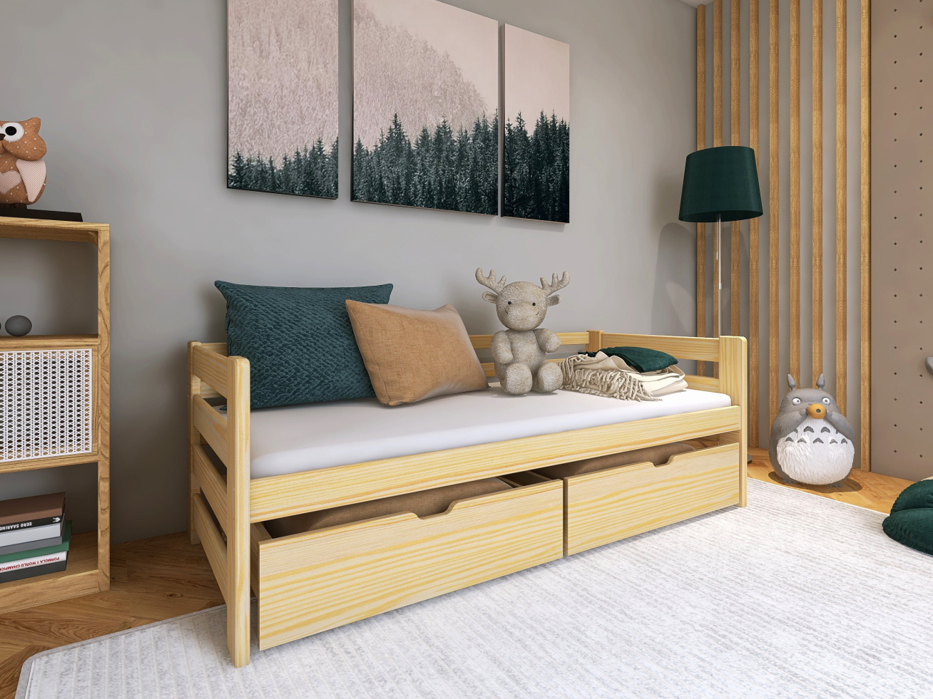 Vaikiška lova su stalčiais ERGO 80x160