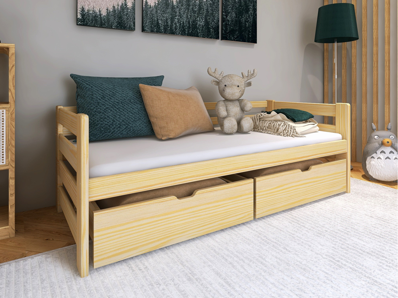 Vaikiška lova su stalčiais ERGO 90x190 1 Vaikiška lova su stalčiais ERGO 90x190 1