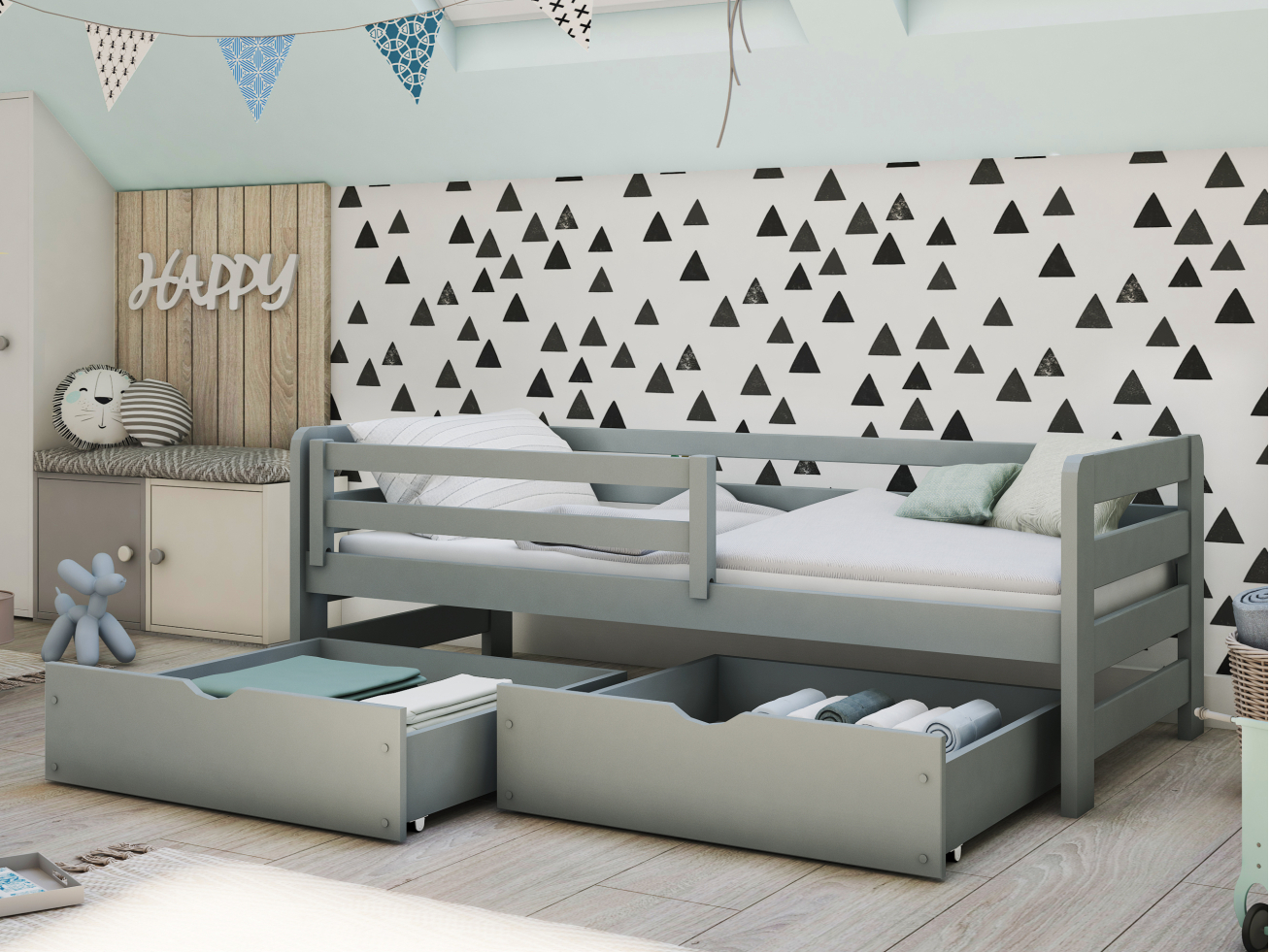 Vaikiška lova su stalčiais ERGO 90x200 3