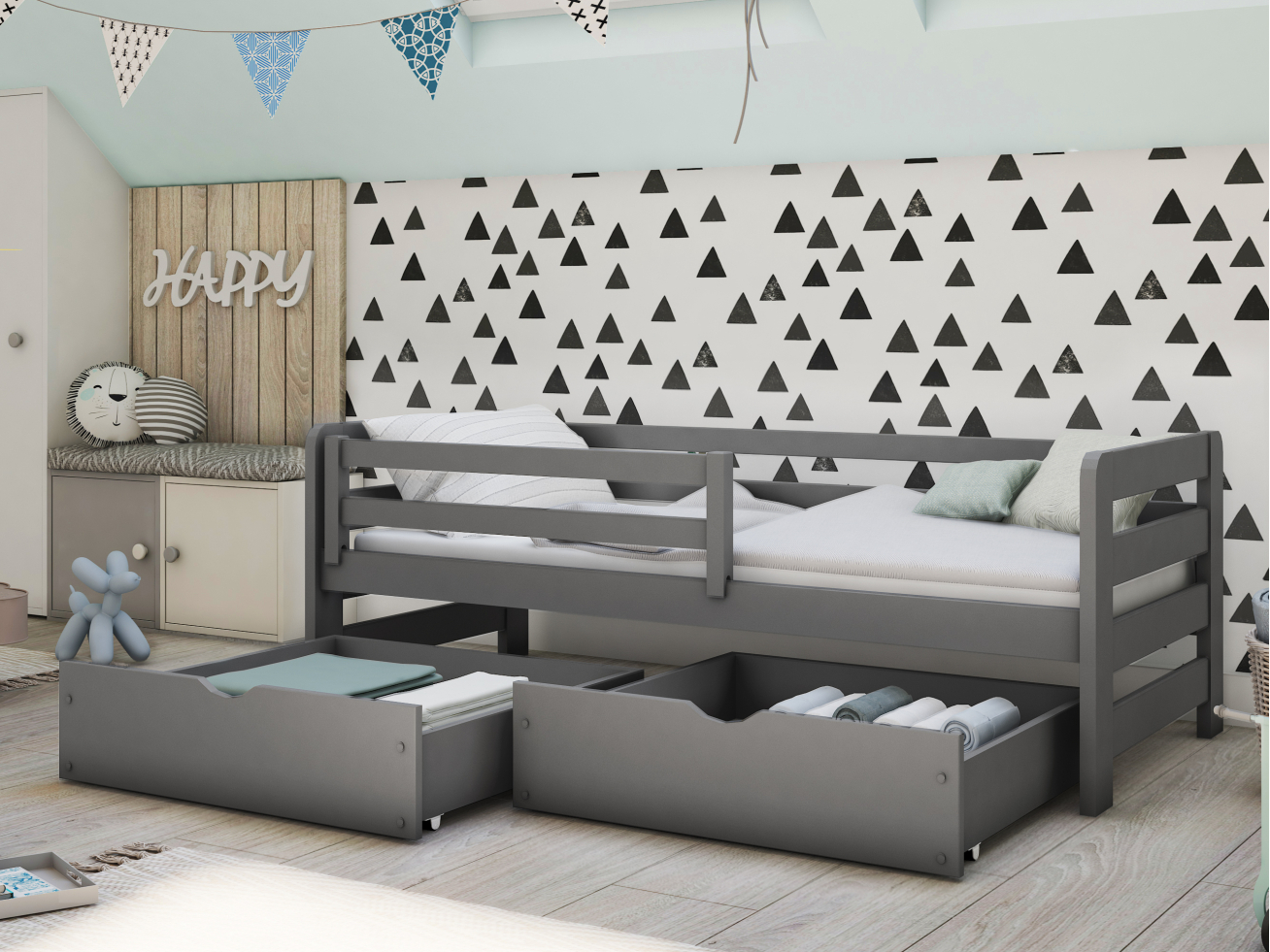 Vaikiška lova su stalčiais ERGO 90x200