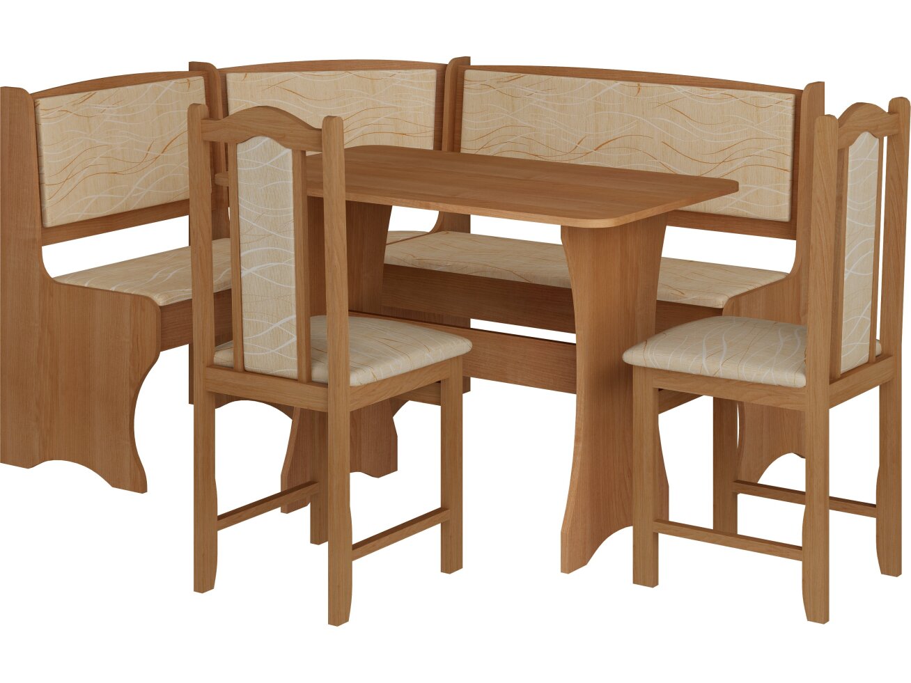 Valgomojo kampinis komplektas su kėdėmis A