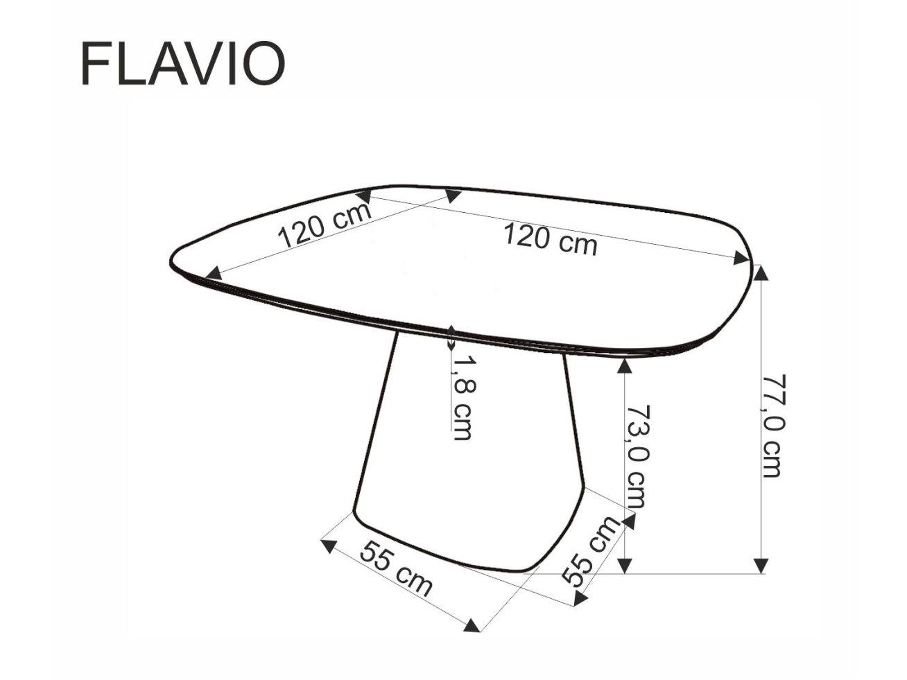 Valgomojo stalas FLAVIO 12 Valgomojo stalas FLAVIO 12
