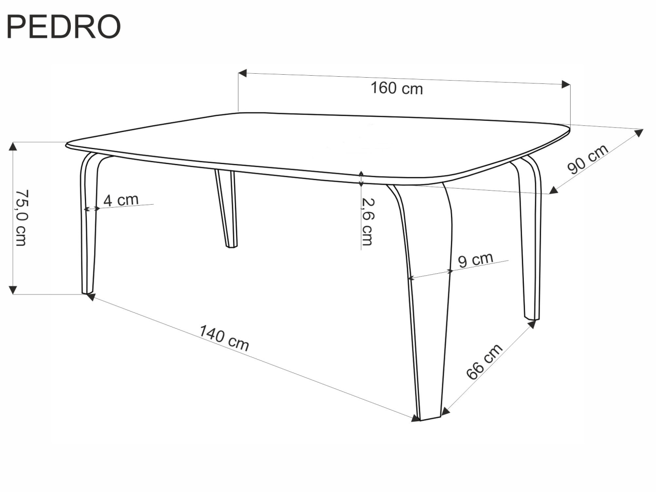 Valgomojo stalas PEDRO 13 Valgomojo stalas PEDRO 13