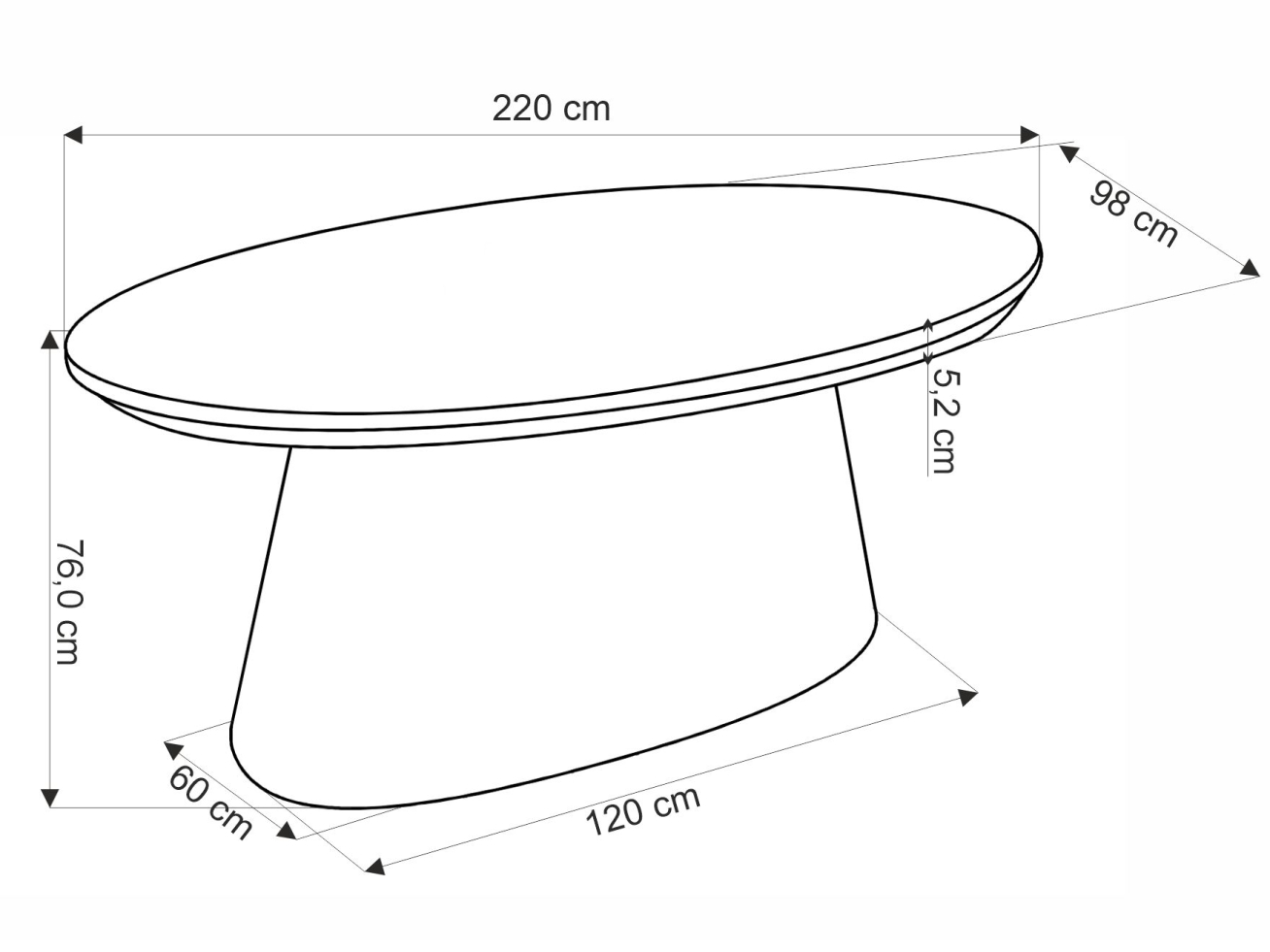 Valgomojo stalas VAGNER 14