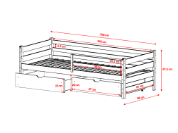 Vaikiška lova su stalčiais LEON 90x200