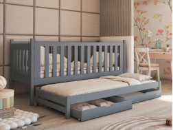 Dvigulė vaikiška lova su stalčiais KAJA 90x200