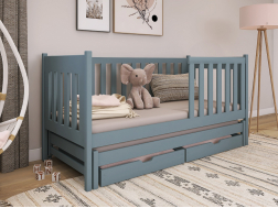 Dvigulė vaikiška lova su stalčiais KAJA 90x200