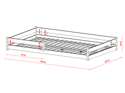 Vaikiška lova ZOFIA 120x200