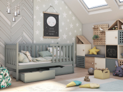 Vaikiška lova su stalčiais ALICJA 90x190