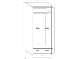 Vaikų kambario komplektas KITTY 1