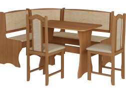 Valgomojo kampinis komplektas su kėdėmis A