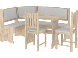 Valgomojo kampinis komplektas su kėdėmis B