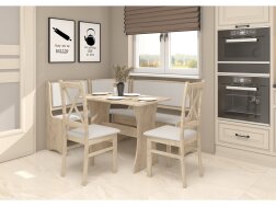 Valgomojo kampinis komplektas su kėdėmis D