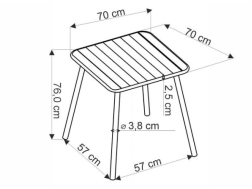 Lauko stalas BOSCO KW