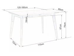 Išskleidžiamas stalas BRANDO