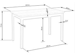 Valgomojo stalas COBALT