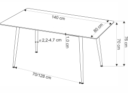Valgomojo stalas EMILIO 140