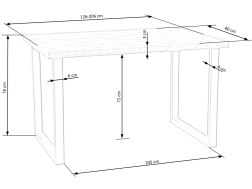 Išskleidžiamas stalas HORUS