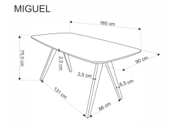 Valgomojo stalas MIGUEL