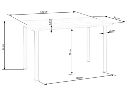 Valgomojo stalas MODEX 2 120