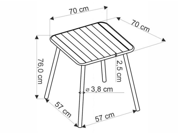 Lauko stalas BOSCO KW 6 Lauko stalas BOSCO KW 6