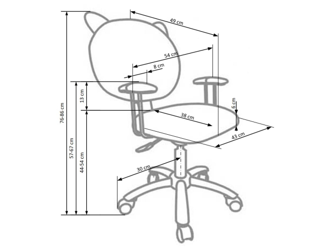 Vaikiška kėdė KITTY 2