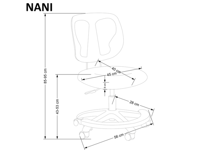 Vaikiška kėdė NANI 14 Vaikiška kėdė NANI 14