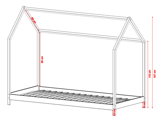 Vaikiška lova LUCKY 90x200 2 Vaikiška lova LUCKY 90x200 2